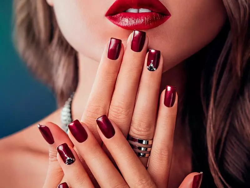 Deep Burgundy - Best Nail Colors For Dark Skin